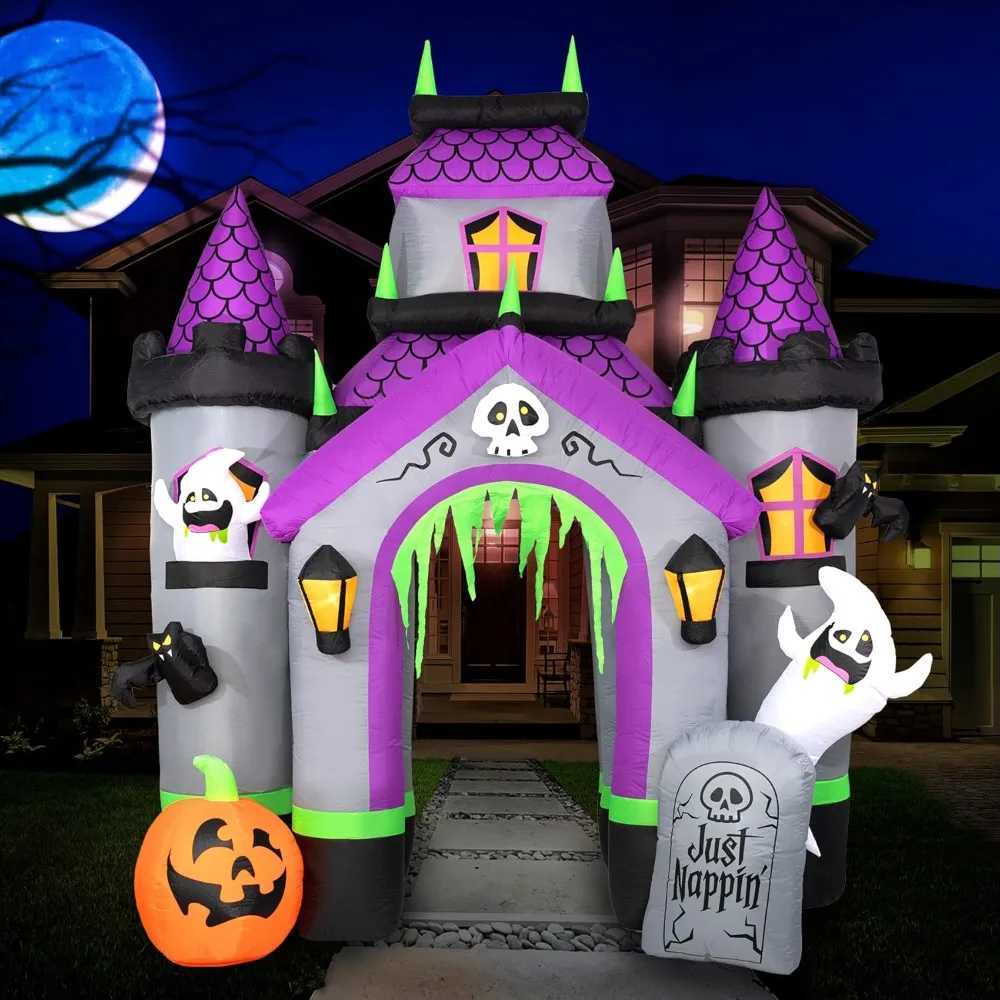 12 Foot Ghost House Castle Arch - Iatable Outdoor Halloween Decoration Blow Molding Halloween