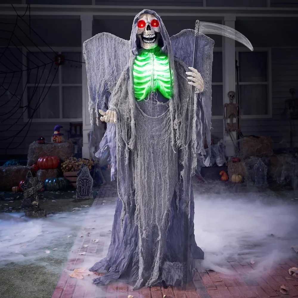 Halloween Reaper with Wings Life Size Skeleton Halloween Decoration Suitable for Courtyards Gardens Porches X240910