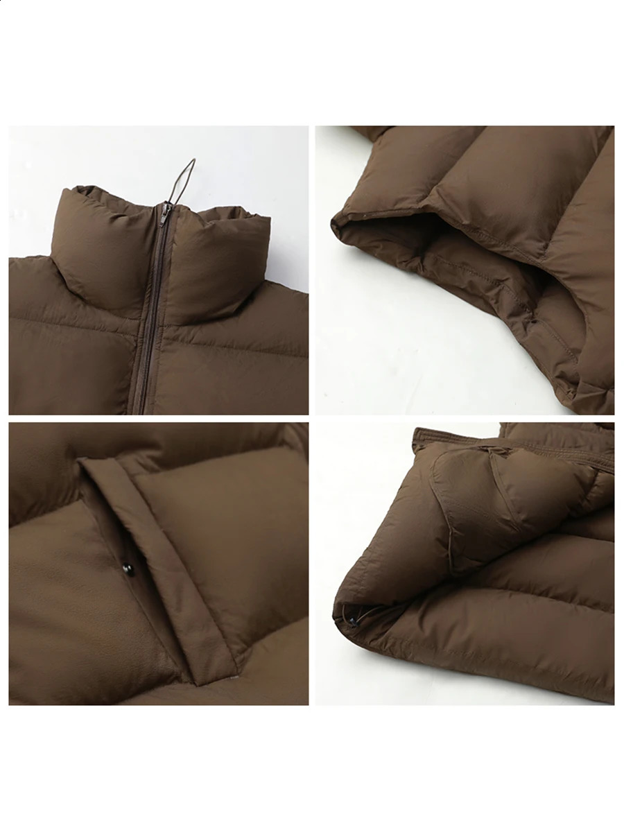 CHIC VEN Womens Tank Top Solid Stand Collar Down Jacket Sleeveless Coat Autumn Winter 240910