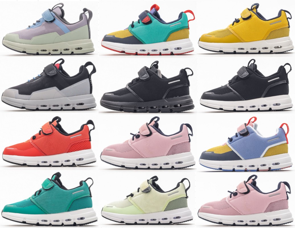 Cloud5 Kids running shoes Youth Infant Toddlers designer Trainers Boys Girls kid shoe sneakers pink green yellow boy children sneaker size 26-37