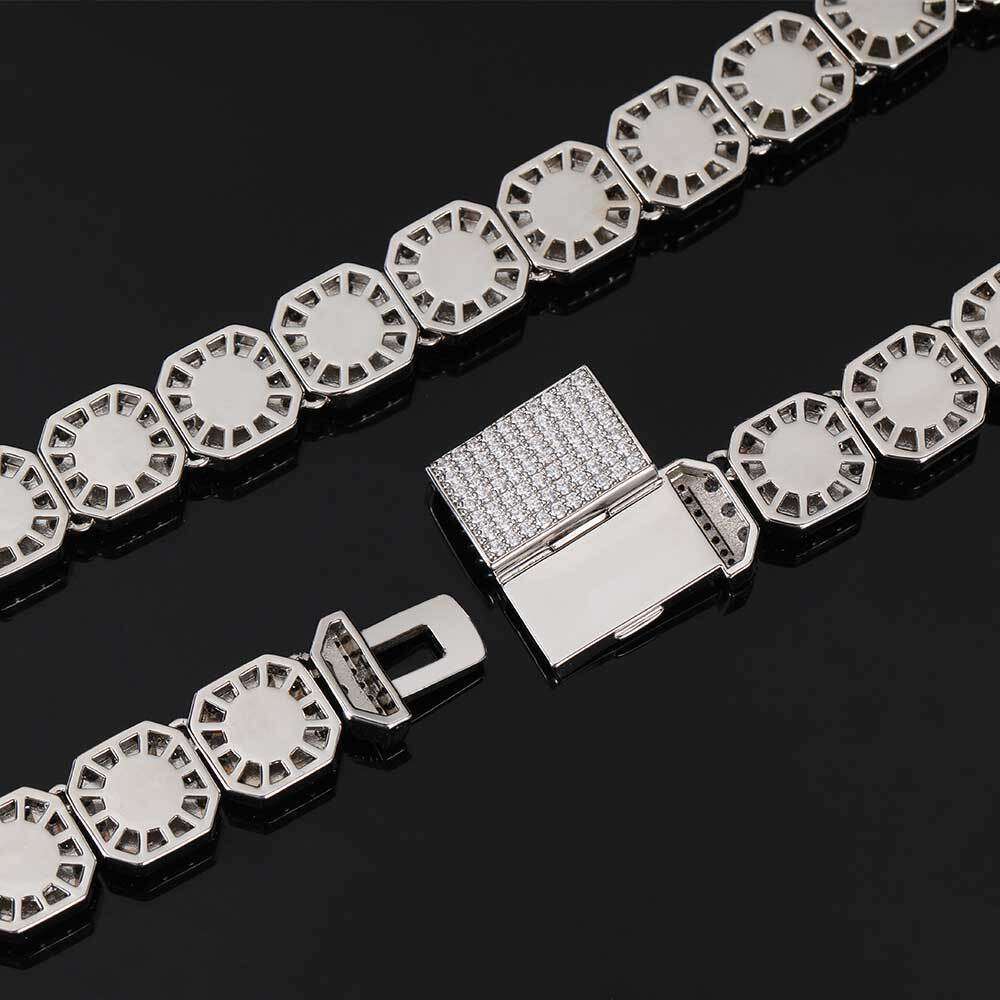 Rarity 10Mm Solid K Moissanite Diamond VVS Vintage Chain Hip-Hop Sterg Sier Cuban Necklaces