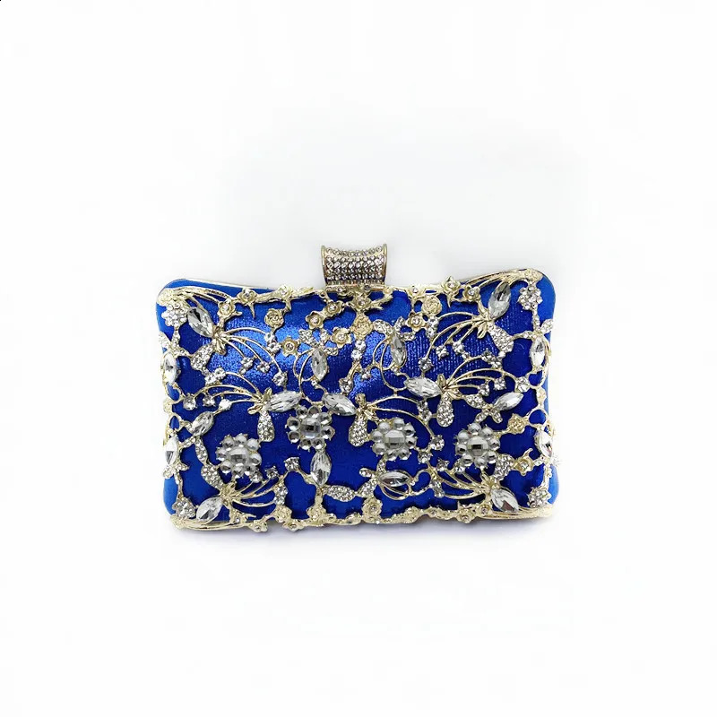 Sparkling and sparkling evening bag rhinestone hard surface box elegant womens wedding shoulder banquet y wallet 240910
