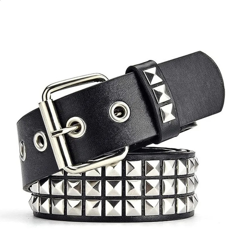10 pieces of metal punk stone stud straps bright colored pyramid stud straps mens and womens belts 240909