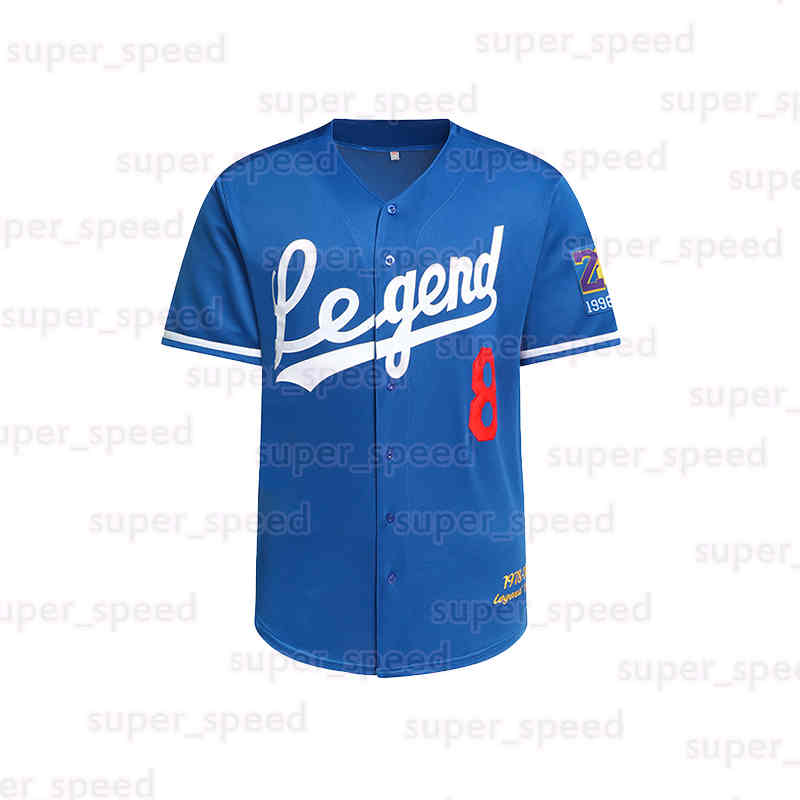 Youth Kid Legends Baseball Jersey Boys Front 8 and Back 24 Embroidered Stitched Clothing Shirt Jerseys Blue