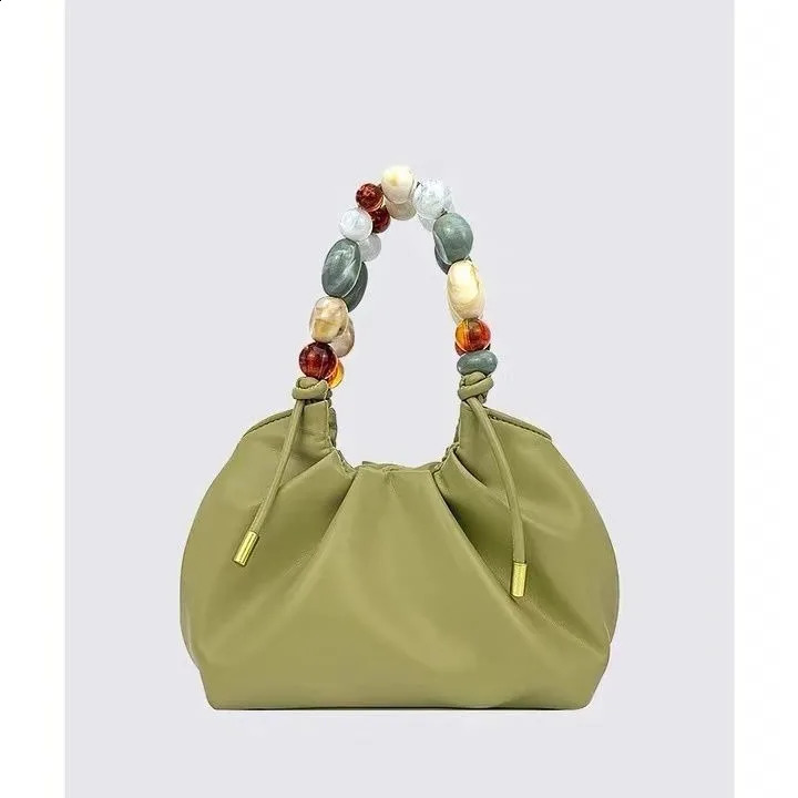 Original Beaded Cloud Bag Small Bag Womens Bag High end Fashion Handbag Single Shoulder Bag Crossbody Bag 240910