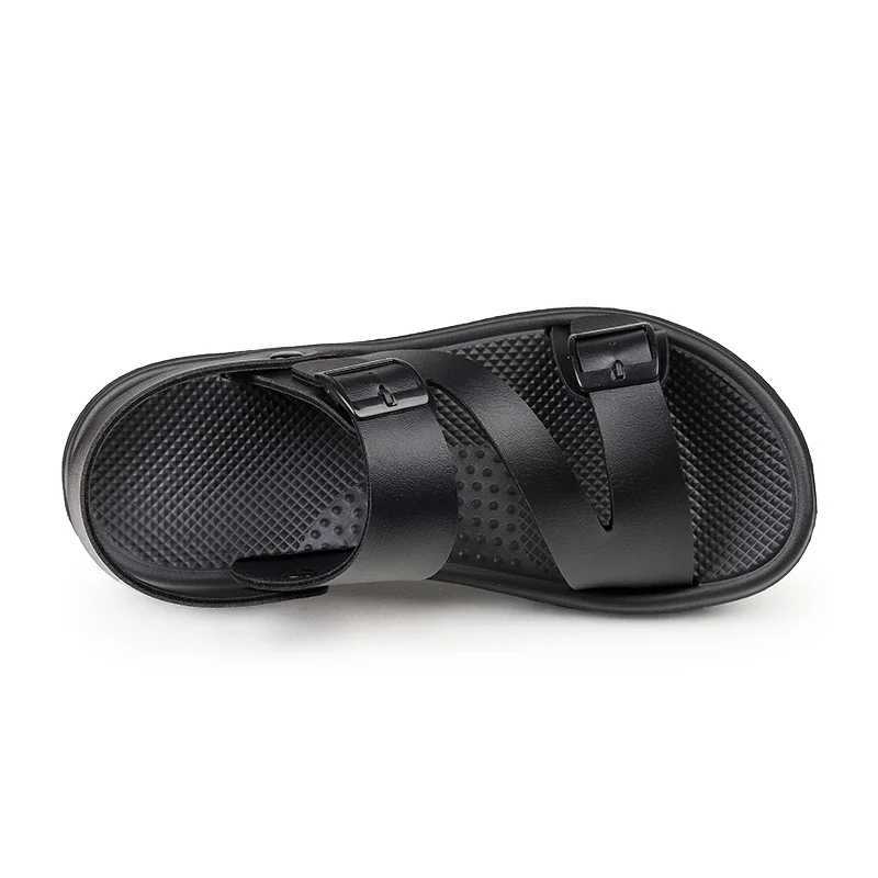 Mens summer sandals outdoor casual sports slippers PU leather N-Slip breathable Roman shoes beach flip garden shoesXJ250326