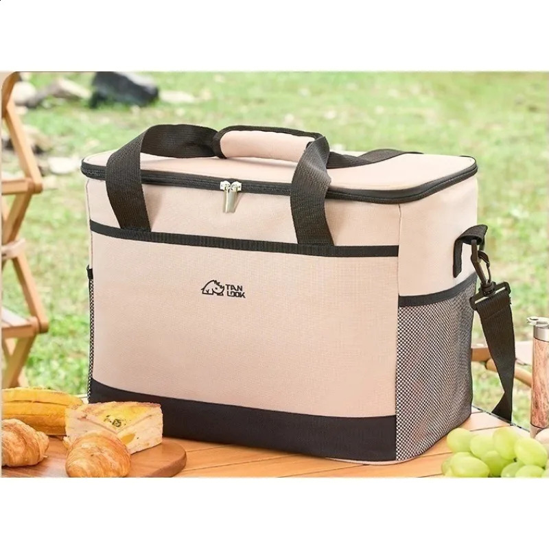 30L large capacity picnic bag waterproof portable insulation ice lunch outdoor food storage cooler 240910