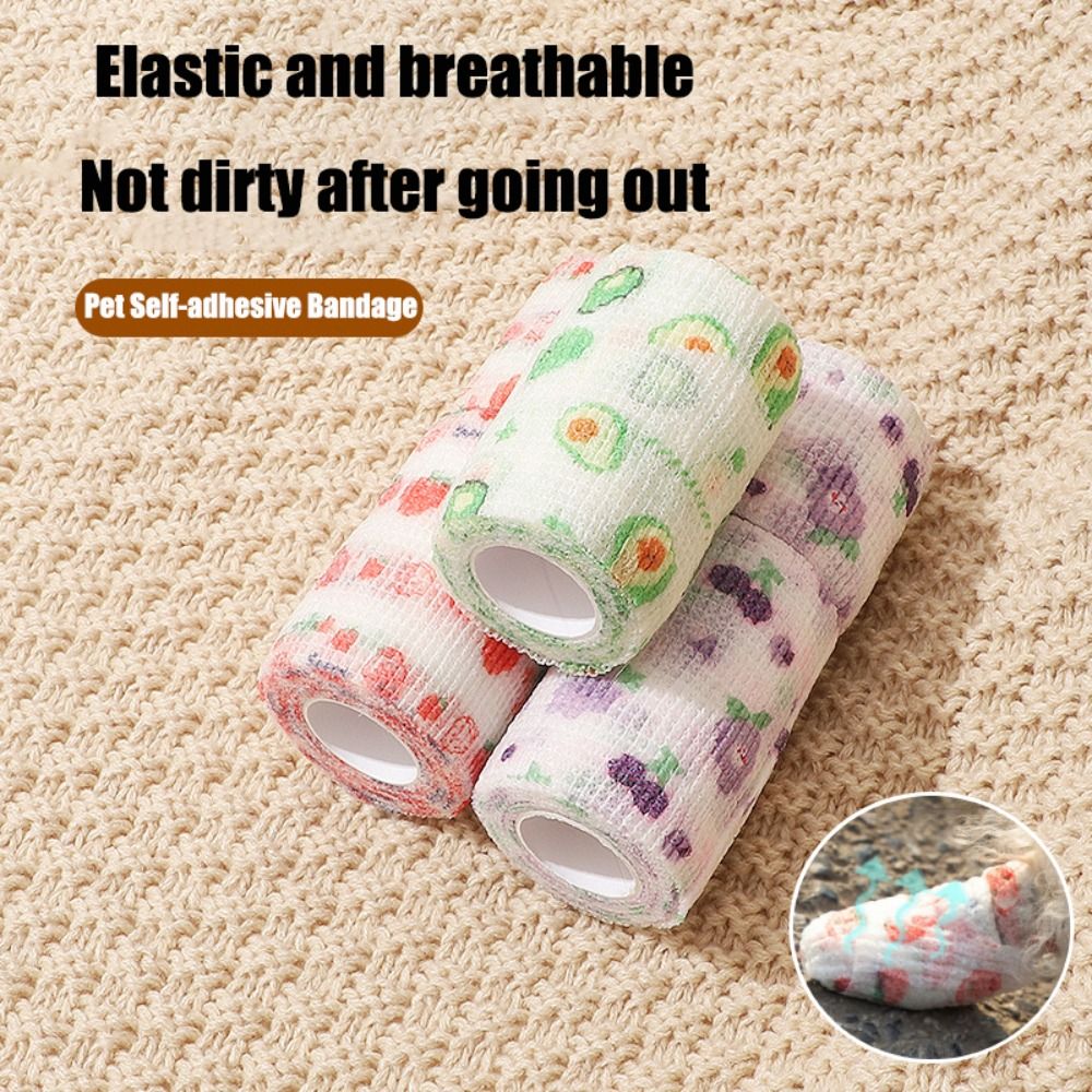 Disposable Dog Foot Covers Pet Foot Protection Covers Self-adhesive Go Out Anti-dirty Bandage Foot Wrap Breathable Cat Shoes