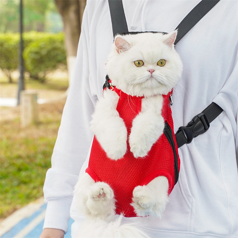 Pet Backpack Portable Mesh Spring and Summer Breathable Backpack Dog and Cat Backpack Small and Medium-sized Dog Supplies