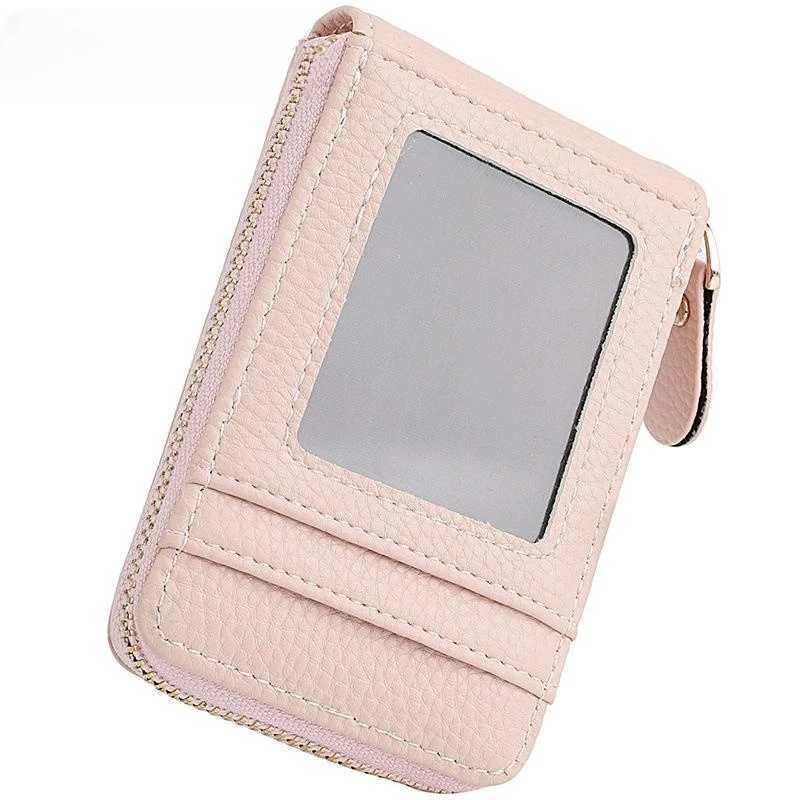 Solid Color Lichee Pattern Short Wallet Zipper Around Coin Purse Womens Holder Z250527