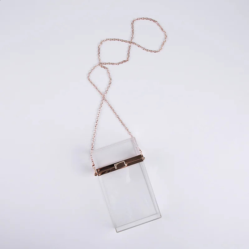 Acrylic Transparent Box Chain Crossbody Evening party Clutch Clear Bags For Women Ladies New Small Purses and Handbags sac 240906