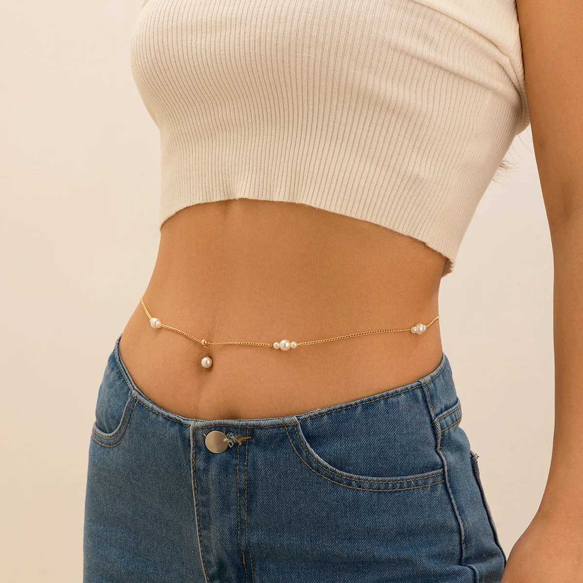 Ingemark Simple Vintage Waist Beads Tassel Chain Women Summer Bikini Boho Piercing Navel Nail Body Jewelry Festival AccessoriesX2409
