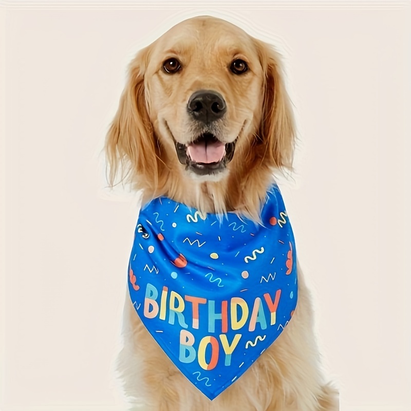 1pc-Dog Birthday Party Supplies, Triangle Bibs, Dog Birthday Scarf Accessories Happy Birthday Party supplies