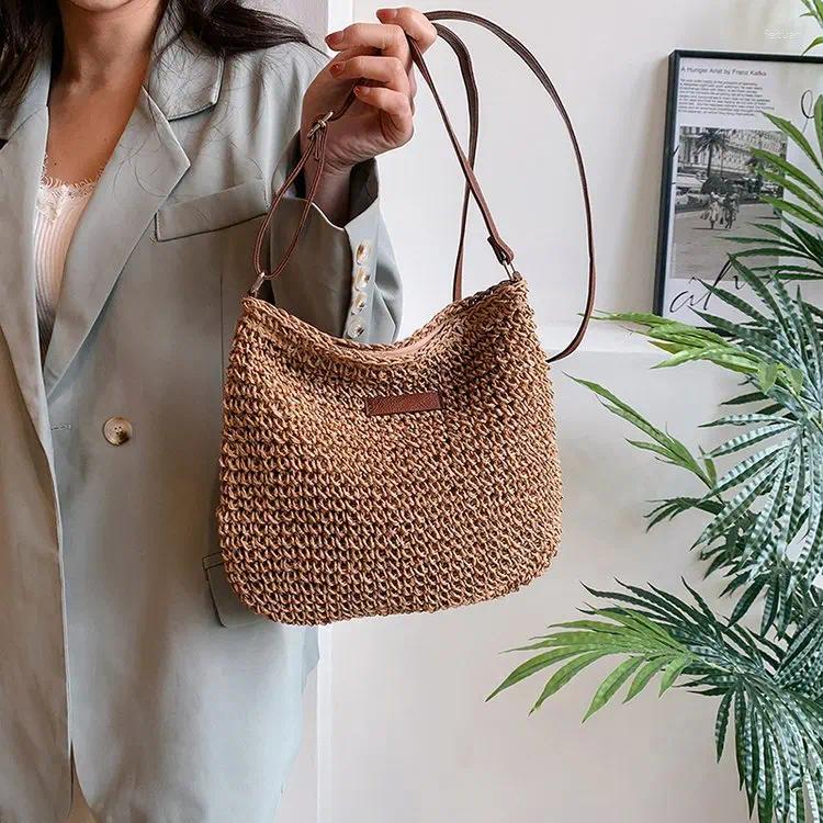 2025 NEW Totes Ladies Fashion Summer Straw Crossbody Bags For Women Beach Holiday Shopping Woven Shoulder Handbag Messenger Purses Phone Pouch zhanyis
