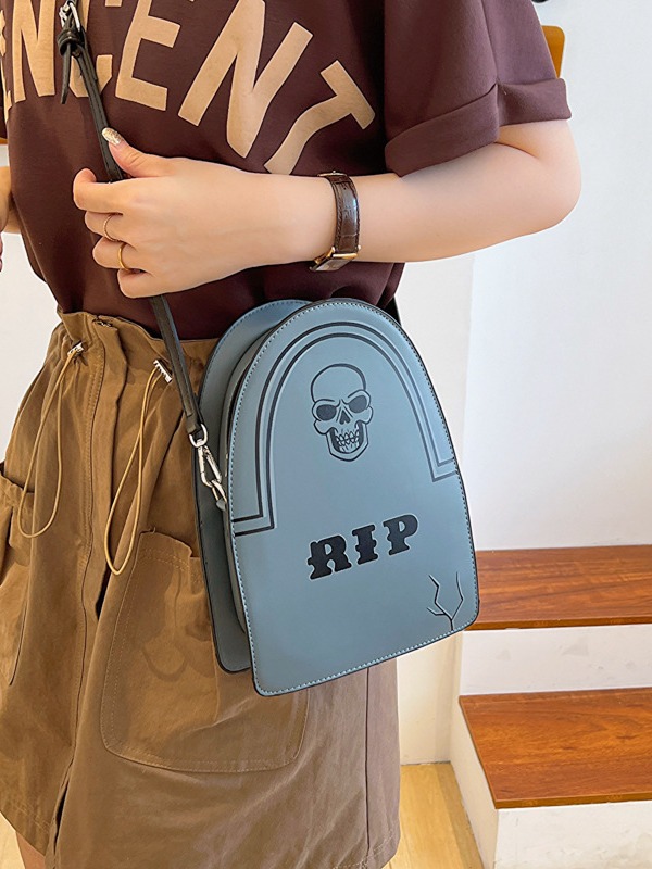 2025 Designer Women Fashion Halloween 3 Bag Gifts RIP Skull Pattern for Home Dec Outdoor Indoor Party Decoration