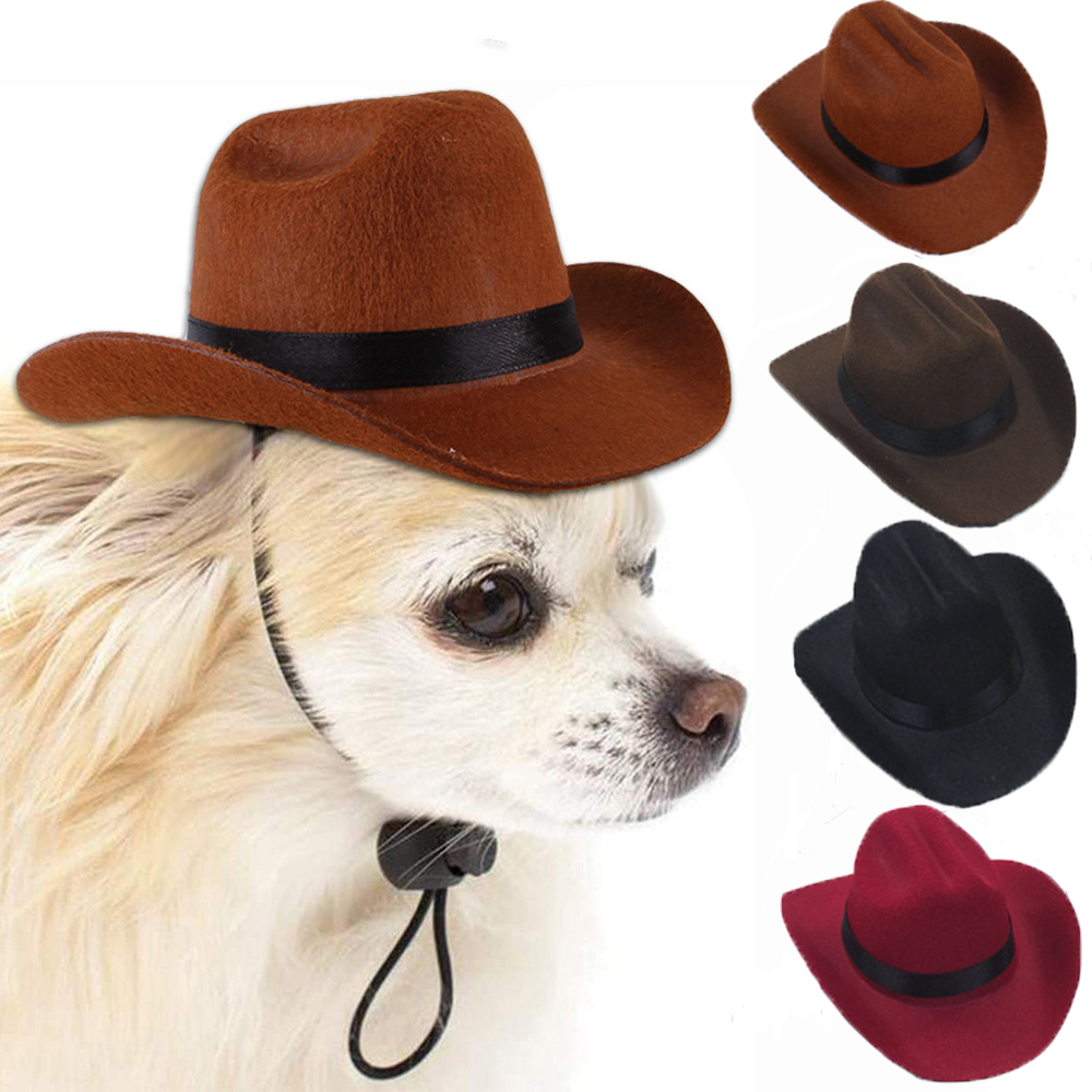 Fashion Pet Hat Dog Cat Western Cowboy Hat Pet Triangle Scarf Photo Prop Pet Accessories Retro Doll Decoration Universal Funny