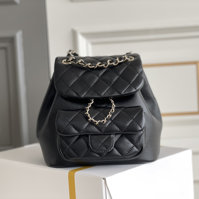 duma MINI Backpack 18CM Mirror Quality Calfskin Leather Backpack Women Luxury Shoulder Bags With Box 24C25B