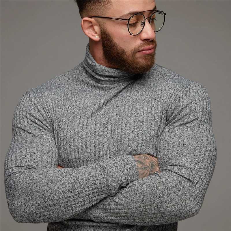 Fashionable winter warm sweater mens Turtleneck mens sweater ultra-thin fit pull-out mens classic sweater mens Knitwear pull-out Homme W2411111