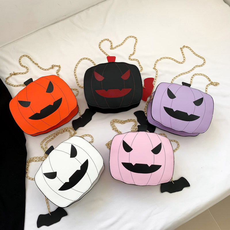 2025 Designer Women 3 Fashion Halloween Bag PU crossbody bags Gifts Pumpkin Pattern for Home Dec Outdoor Indoor Party Decoration