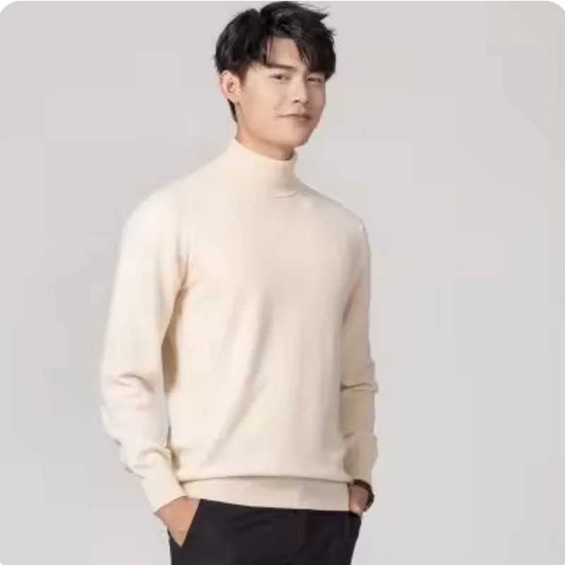 Cashmere turtle neck mens sweater autumn/winter 2024 hombre hiver pullover mens high neck sweater W2411111