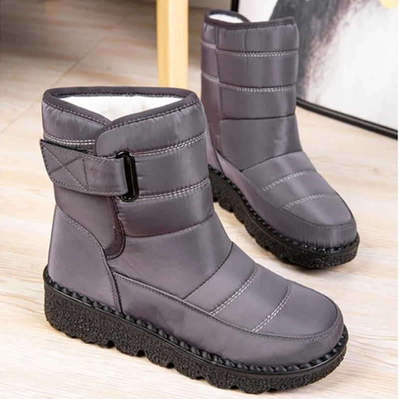 Snow womens shoes fashion platform womens shoes soft and warm womens shoes fur casual Botas Mujer 240919