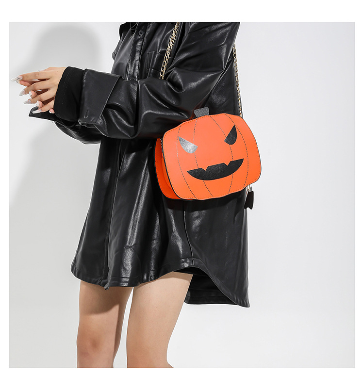 2025 Designer Women 3 Fashion Halloween Bag PU crossbody bags Gifts Pumpkin Pattern for Home Dec Outdoor Indoor Party Decoration