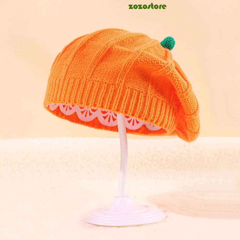 Pumpkin Beret Hat 2024 Halloween Thanksgiving Autumn And Winter Parent-Child Knitted Hat Warm Belle Hat Christmas Party Hats 4Ee