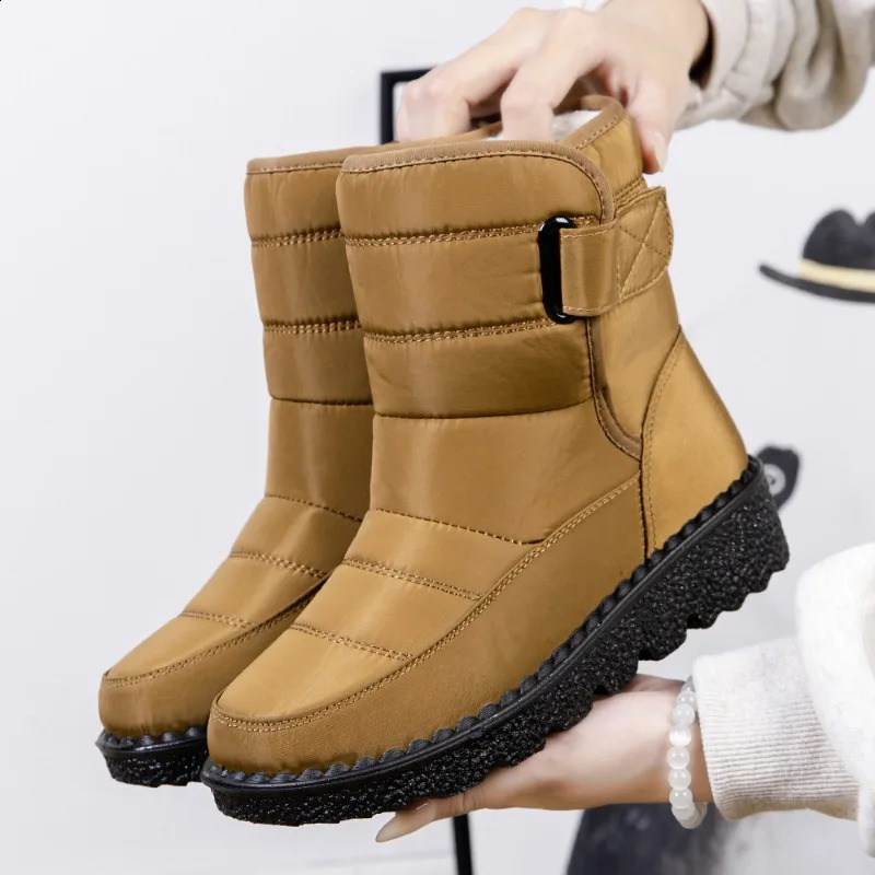 Womens Shoes Snow Fashion Shoes Platform Womens Shoes Fur Keep Warm Boots Soft Plush Botas Unprinted Winter Shoes 240919