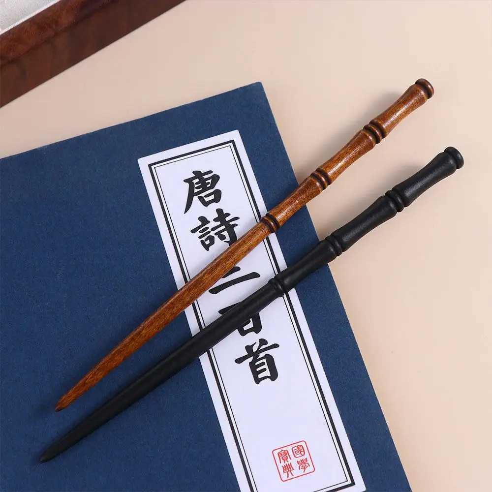 New Chinese Style Retro Simple Wooden Hairpin Simple High Quality Hair Sticks Antique Hanfu Cheongsam Headdress Hair AccessoriesX2409