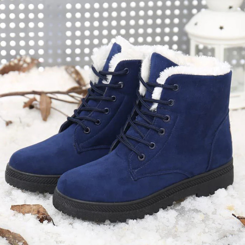 Womens Boots Snow Plush Platform Fashion Keep Warm Womens Boots Flat Botas Inkless Winter Shoes 240919