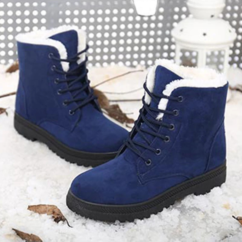 Womens Boots Snow Plush Platform Fashion Keep Warm Womens Boots Flat Botas Inkless Winter Shoes 240919