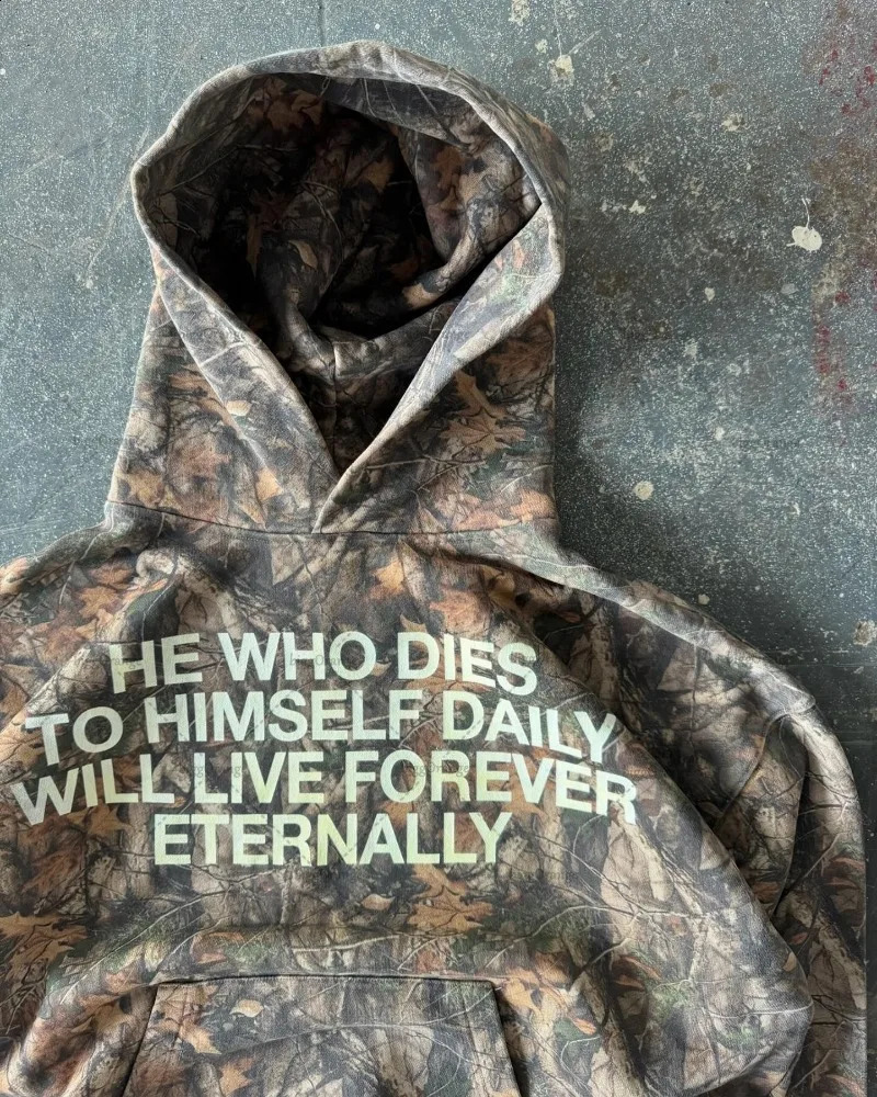 European and American Street Retro Loose Printed Sportswear Trend Hip Hop Casual Edition Long Sleeve Super Large Hoodie 240910