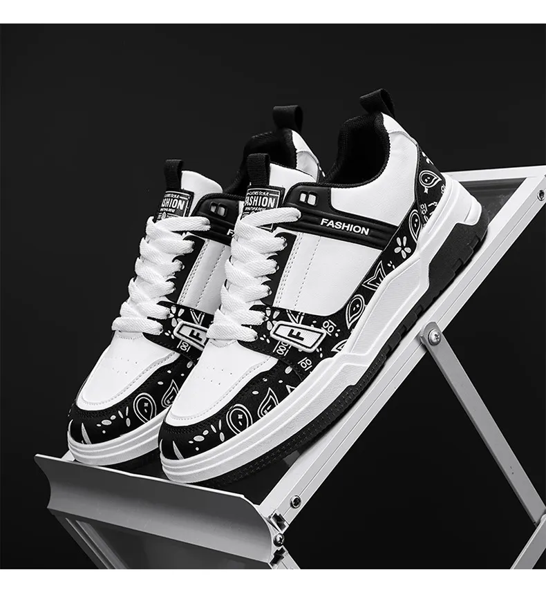 Men Fashion Casual Shoes New Breathable Athleisure Comfortable Shoes Trendy Versatile White Shoes Blue Free shipping