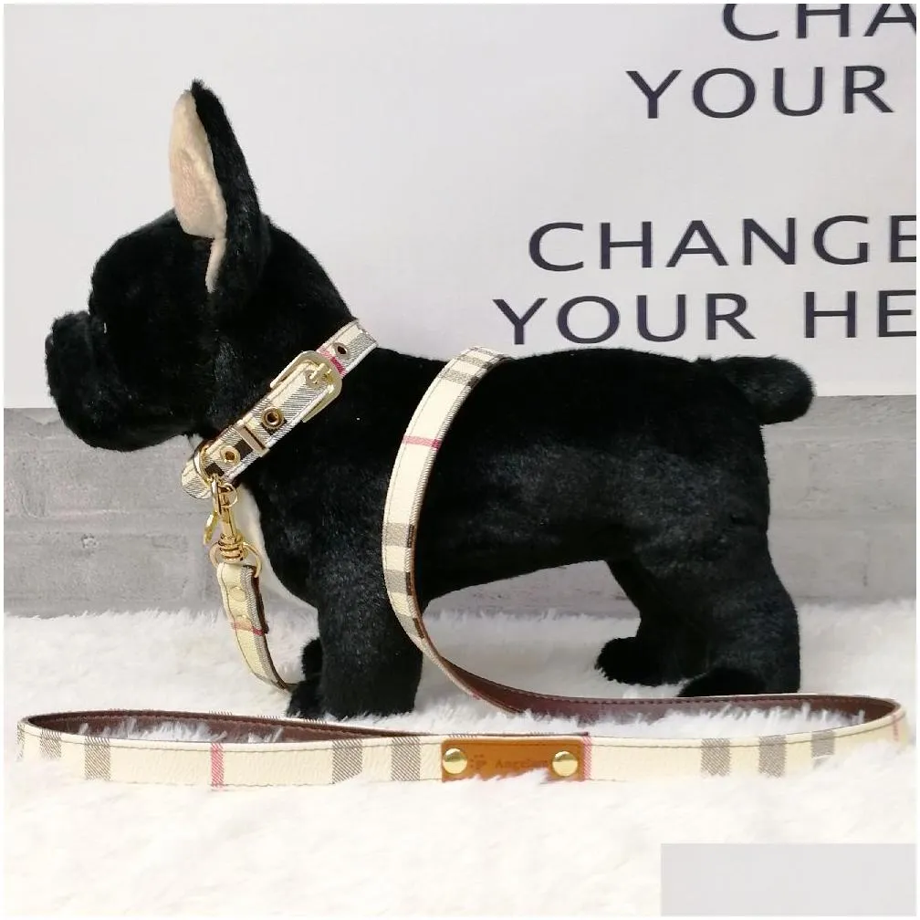 Designer Leather Dog Collar Leash Set Adjustable Printed Soft Collars Harness for Small Dogs | Chihuahua, Poodle dh5727163