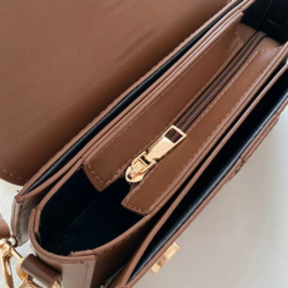 Pu Leather Shoulder Bag for Women Handbag Fashion Crossbody Bags Vintage Underarm Bag Square Satchel 2024 240909