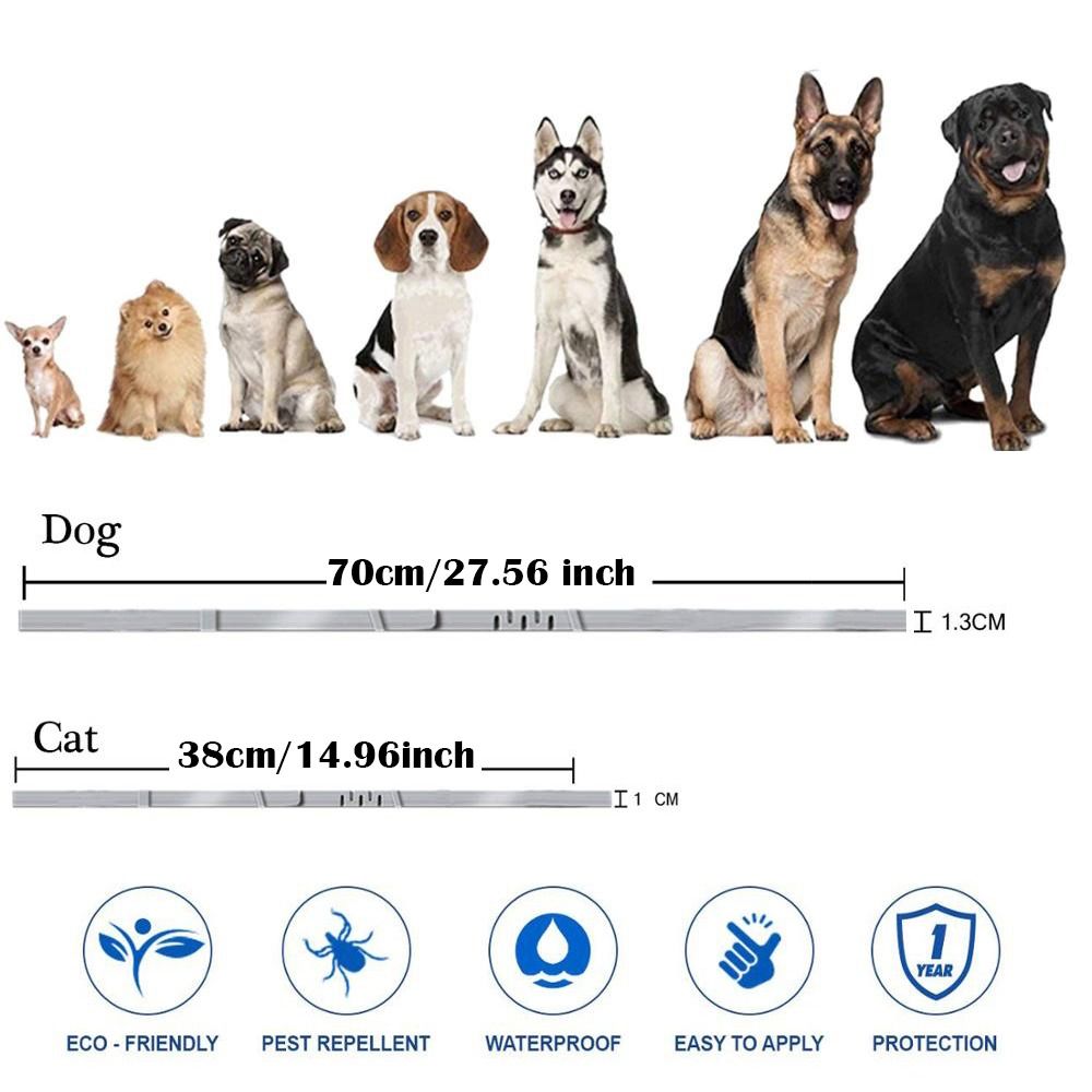 Professional 8 Month Protection Flea & Tick Collar Anti-mosquito Silicone Dog Collar Wear Resistant Universal Pet Supplies Teddy