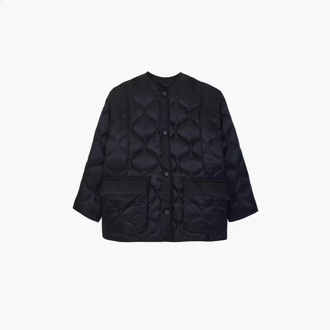 Womens Down Parkas Womens Winter Bread Coats O Neck Outwear Loose Padded Woman Pocket Jackets Women Thicken Warm Parka Coat 220902