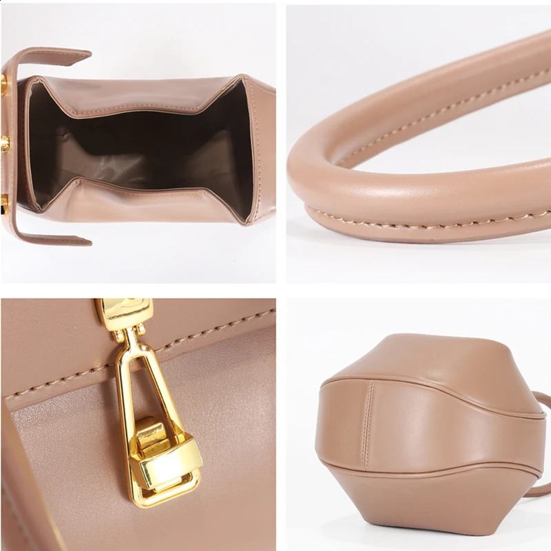 Toptrends Chic Cow genuine leather spherical womens small handbag trend ner party wallet top handle 240926