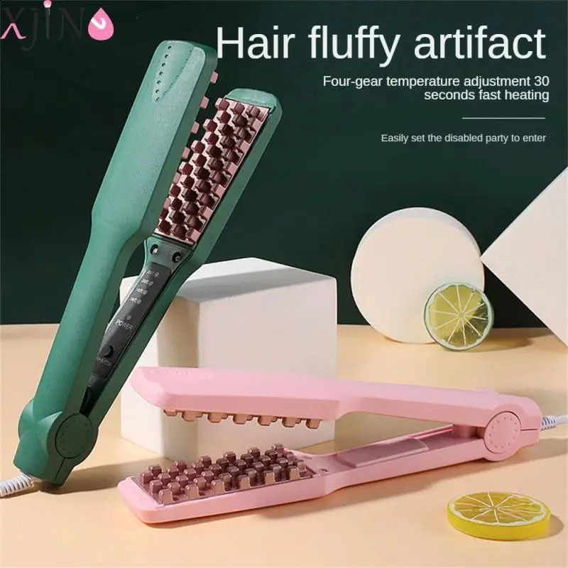 Professional Volumizing Hair Iron Ceramic 3D Grid Hair Crimper Curling Iron Corn Perm Splint Flat Iron Hair Styling Tools 240911