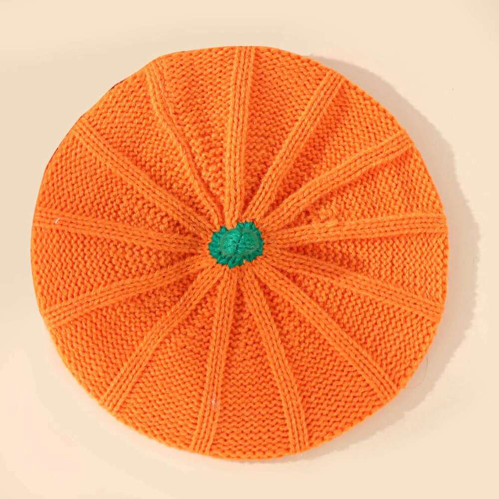 Pumpkin Beret Hat 2024 Halloween Thanksgiving Autumn And Winter Parent-Child Knitted Hat Warm Belle Hat Christmas Party Hats 4Ee