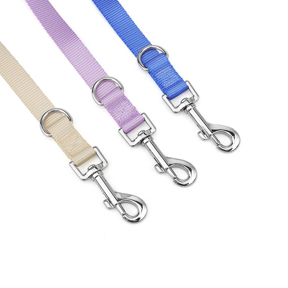 Macaron Nylon Pet Leash Double D Buckle Dog Leash with Rotatable Metal Buckle Adjustable Dog Leash Dog Accessories Supplies