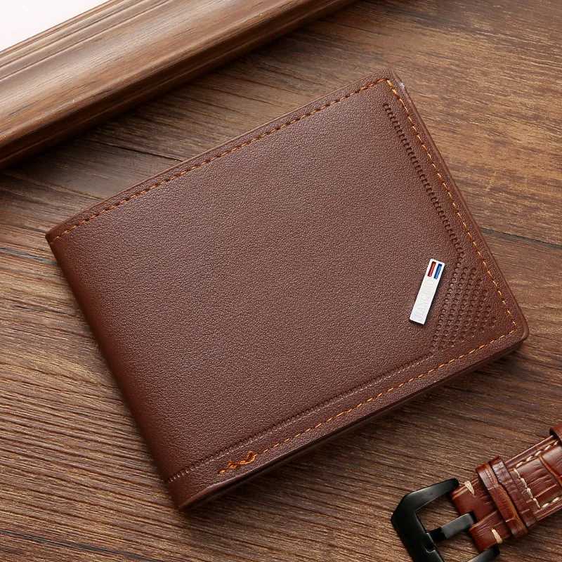 Mens insertion foldable wallet picture coin ultra-thin wallet commercial currency card ID card holder protection capacity bag Z250411