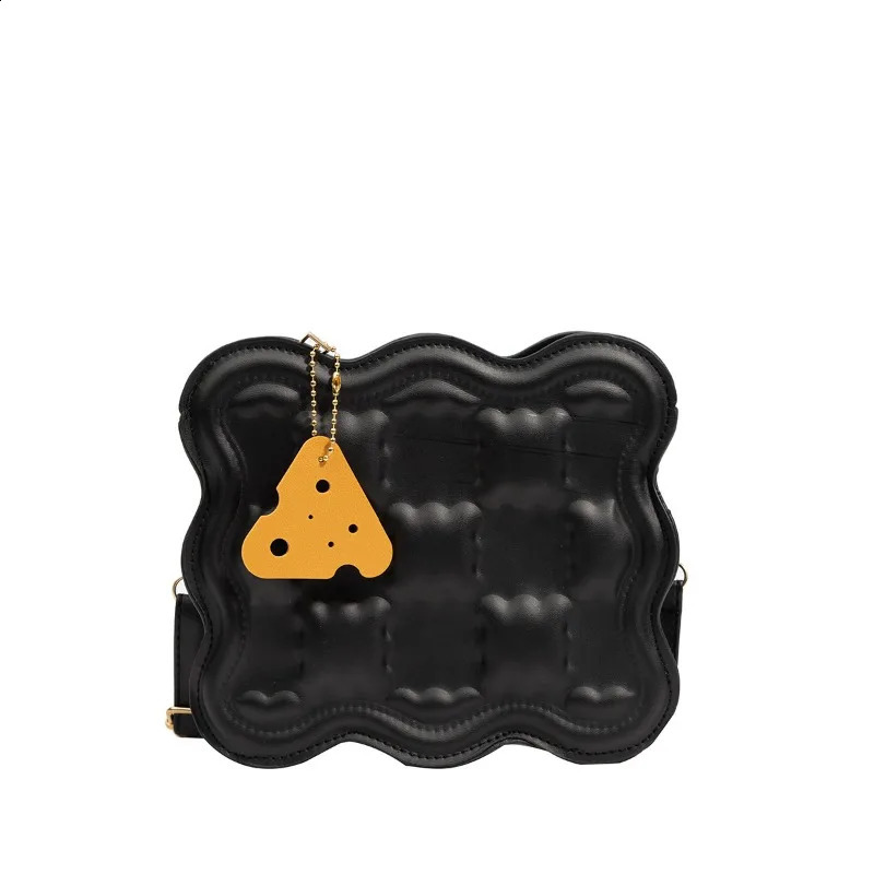 NEW Biscuit Womens Summer Trendy Fashion Indented Ins Shoulder Solid Color Small Square Bag zhanyishengli