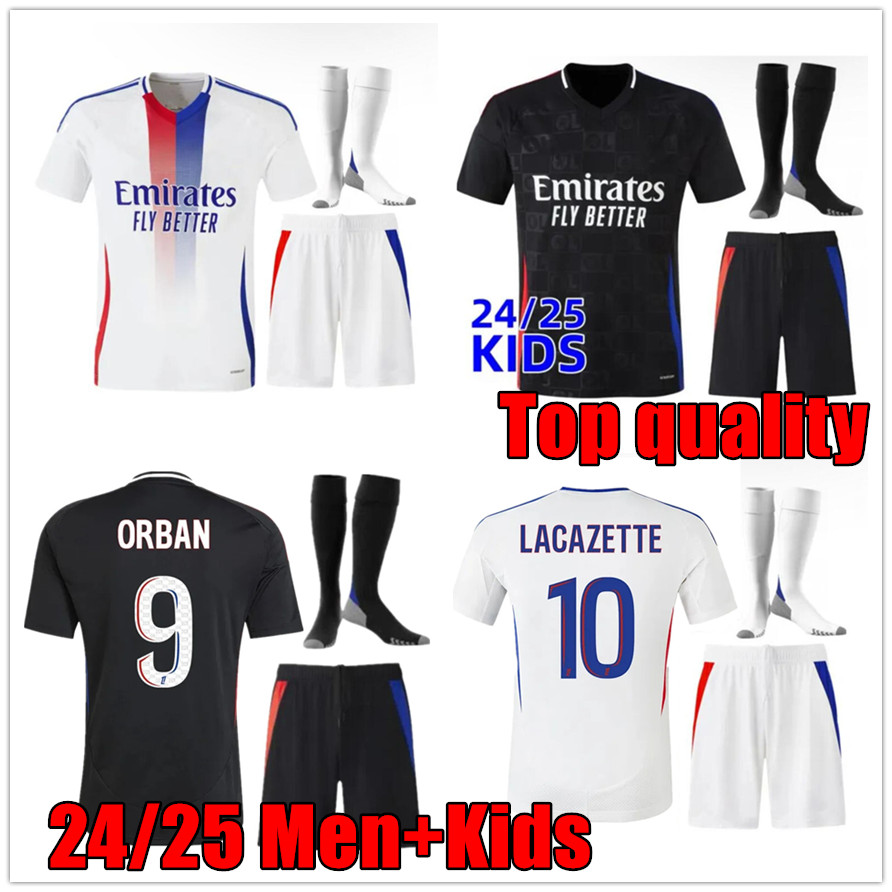 2024 Lyon tops Soccer Jerseys Sweatshirt TETE OL 4th blue AOUAR TAGLIAFICO Football shirts 24/25 new Maillot de Foot TRAORE chandal futbol man kids kits equipment