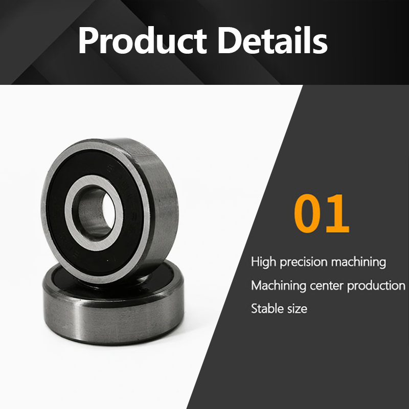 Deep Groove Ball Bearing 604 605 606 607 608 609 RS for 1688 Skateboard, Electric Scooter, Roller Skates, Fingertip Gyroscope, Printer
