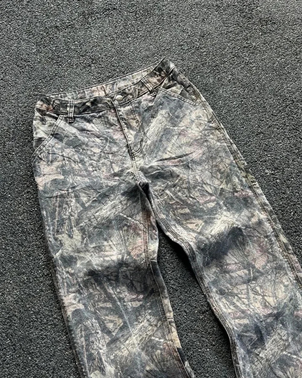 Y2K Jeans Harajuku Hip Hop Baggy Camouflage Cargo Pants Sweat Wide Legs Men And Women Casual Camo Trousers Streetwear 240910