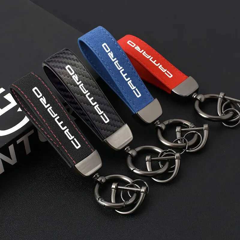 Leak proof car keychain simple keychain leather car keychain holder Chevrolet Camaro car accessories fashionable gift W240911