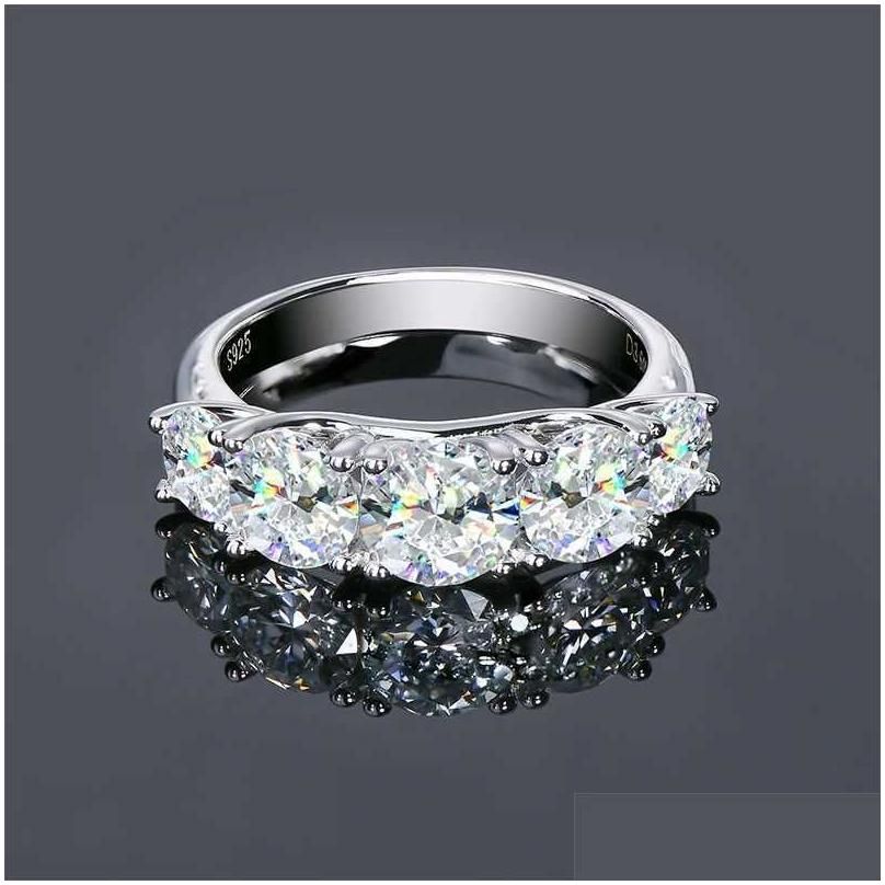 Elegant Moissanite Ring: Gold Plated Iu D3.6Ct Jewelry 4