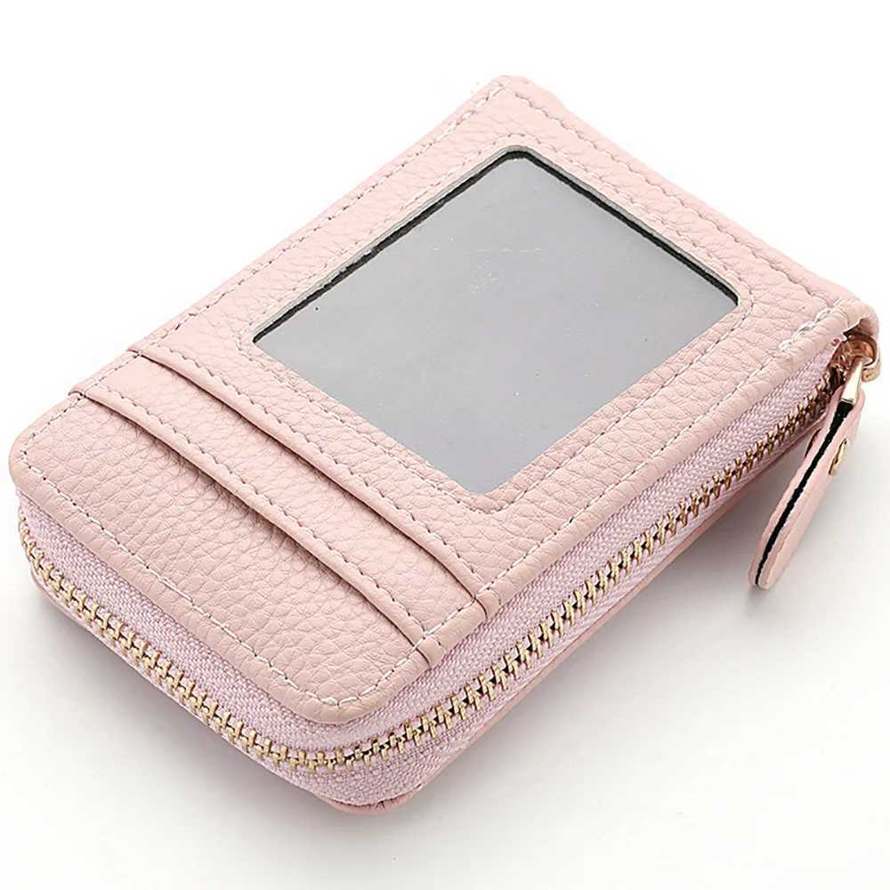 Solid Color Lichee Pattern Short Wallet Zipper Around Coin Purse Womens Holder Z250527