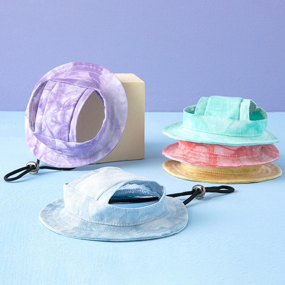 Dog Sunproof Baseball Bucket Hat Soft Texture Dog Bucket Hat Adjustable Pet Supplies Casual and cute Pet Decoration 99c
